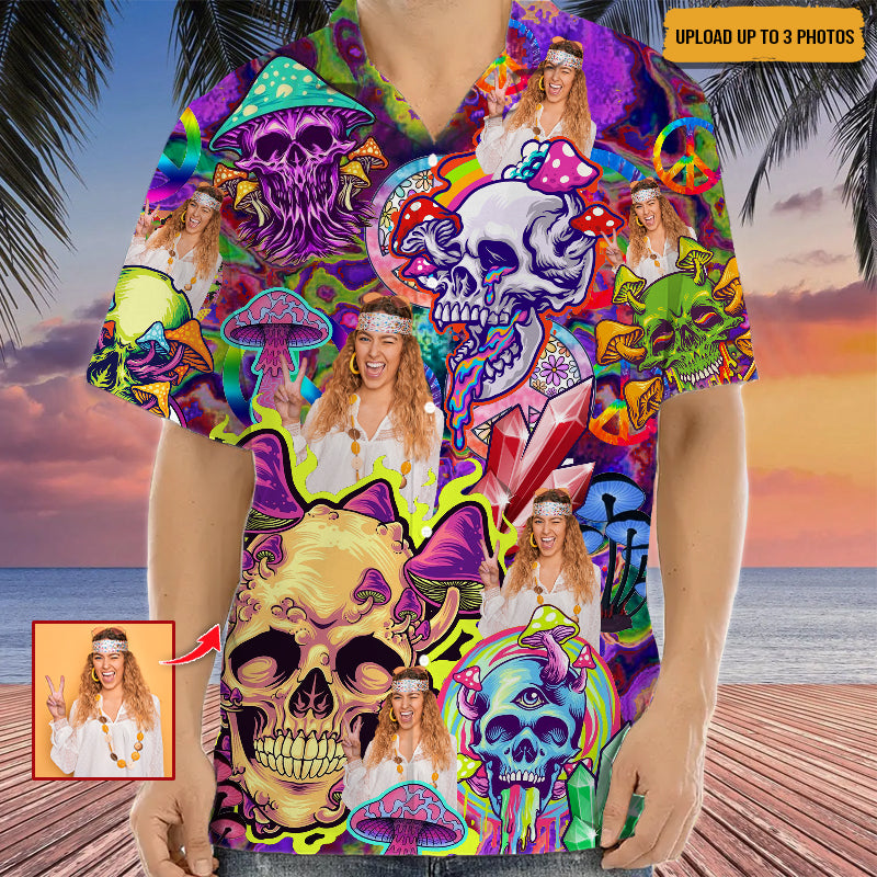 Beach Shirt Buy Skull Purple Tropical Hawaiian Shirt