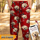 Personalized Custom Photo With Christmas Pattern Dog Men and Women's Sweatpants HM06092301SP