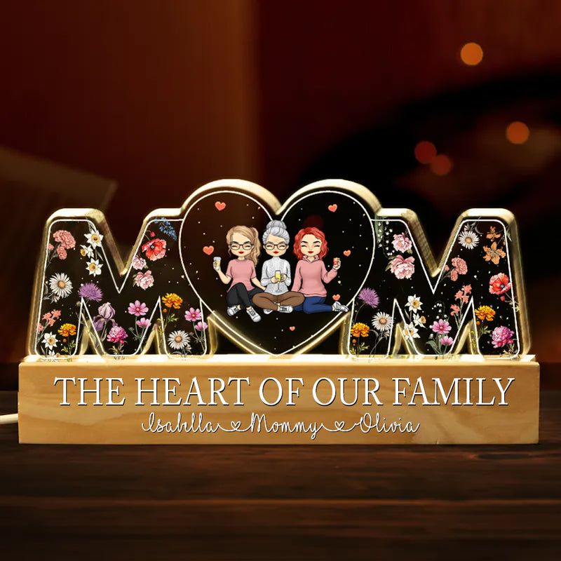 Personalized Custom We Love Mom Acrylic Letters 3D LED Night Light TL160424