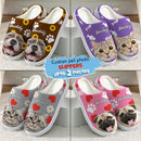 Personalized Custom Photo Dog Cat Plush Slippers TL271001S
