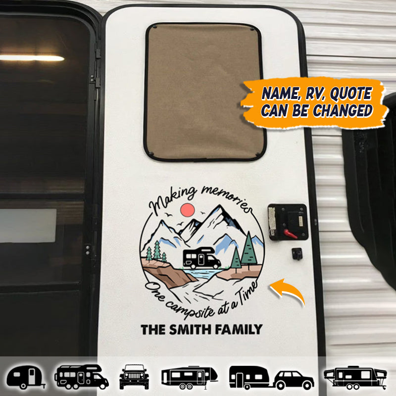 Personalized One Campsite At A Time - Gift For Camping Lovers -  Custom RV Decal HM24082301DC