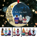 Personalized Brothers & Sisters - I Love You To The Moon And Back Christmas Ornament HM09082303OR