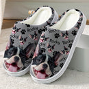Personalized Custom Photo Dog Cat Plush Slippers TL21082301S