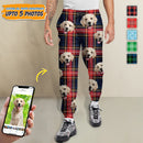 Personalized Custom Photo Dog Cat With Christmas Pattern Men and Women's Sweatpants HM21082301SP