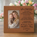 Leather Photo Frame Personalized First Mother’s Day Gift, Keepsake Plaque, Our First Chapter Together TD170301FR