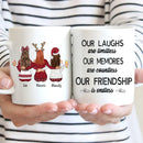 Personalized Besties - Our Laughs Are Limitless Our Memories Are Countless Our Friendship Is Endless Mug TL16082301MG
