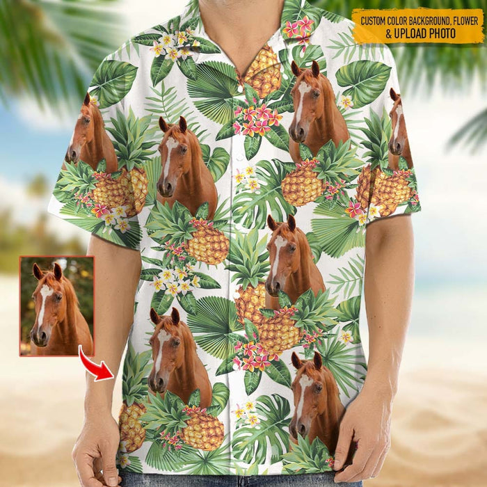 Upload Horse Photo High Quality Unisex Hawaiian Shirt For Men And Women HM24072301Y