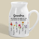 Personalized Custom Family Gift For Mom Grandma Blossoms Home Decor Flower Vase TL120424