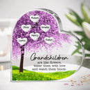 Personalized Grandchilren Are Like Flowers Heart Shaped Acrylic Plaque TL100424