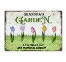 Personalized Custom Grandma's Garden House Warming Gift Home Decor Metal Sign TN120424