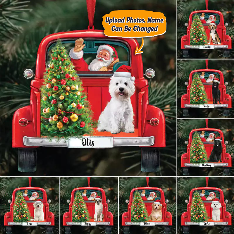 Personalized Santa & Dog Christmas - Dog Lovers Christmas Ornament HM23082301OR