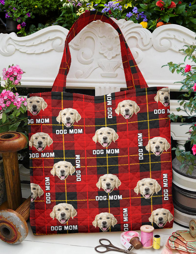 Personalized Upload Photo Dog Cat Christmas Quilted Tote Bag HM22092302