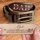 Personalized Custom Children Name Engraved Leather Belt For Dad TN160424