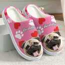 Personalized Custom Photo Dog Cat Plush Slippers TL271001S