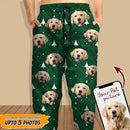 Personalized Custom Photo With Christmas Pattern Dog Men and Women's Sweatpants HM06092301SP