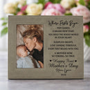 Leather Photo Frame Personalized First Mother’s Day Gift, Keepsake Plaque, Our First Chapter Together TD170301FR