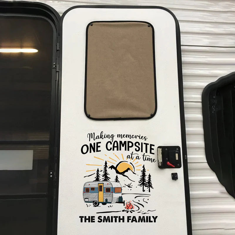 Personalized Our Story, Our Life, Our Trailer - Gift For Camping Lovers - Camping Custom RV Decal TL19082301DC