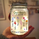 Personalized Custom Birth Month Flower Grandma Garden Mason Jar Light TL150424