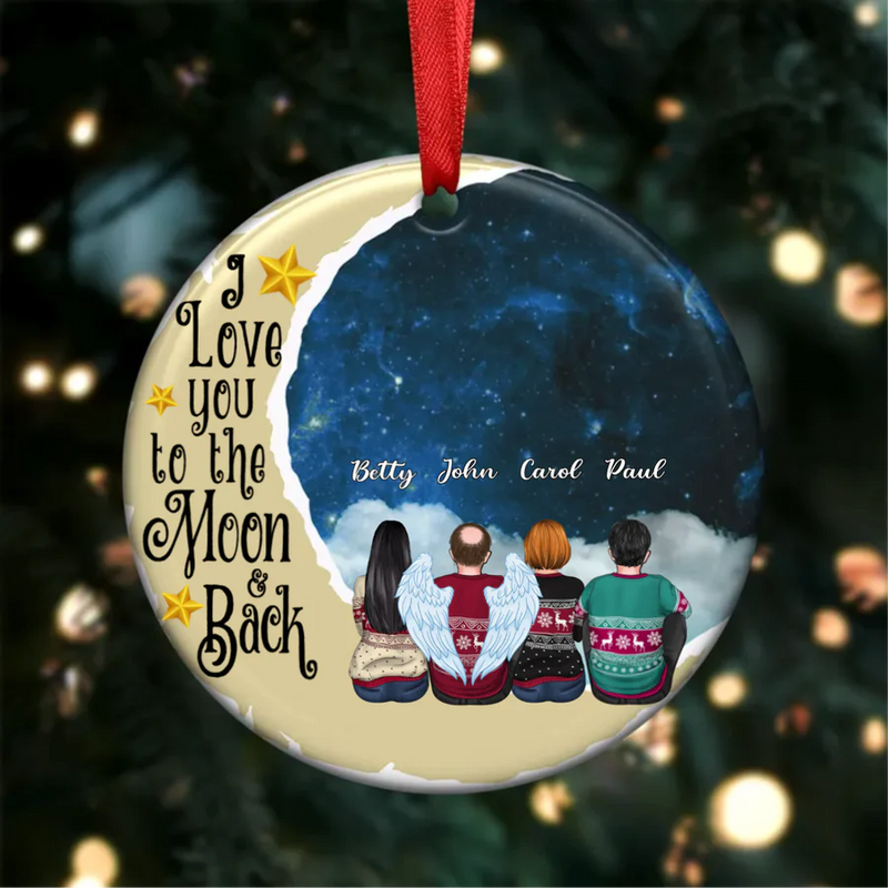 Personalized Brothers & Sisters - I Love You To The Moon And Back Christmas Ornament HM09082303OR