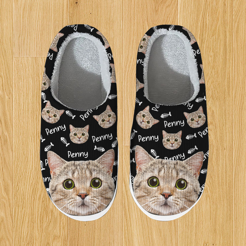 Personalized Custom Photo Dog Cat Plush Slippers TL21082301S