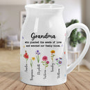 Personalized Custom Family Gift For Mom Grandma Blossoms Home Decor Flower Vase TL120424