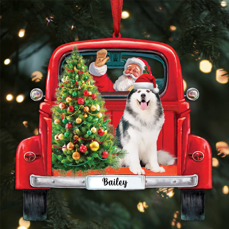 Personalized Santa & Dog Christmas - Dog Lovers Christmas Ornament HM23082301OR