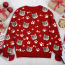 Personalized Upload Pet Photo With Christmas Pattern Sweatshirt HM18092301SS