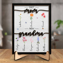 Personalized First Mom Now Grandma 2-Layered Wooden Plaque With Stand TL30032401