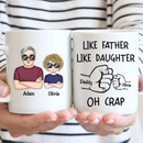 Personalized Father's Day - Like Father Like Daughter Fist Bump Handshake Mug HM11082301MG
