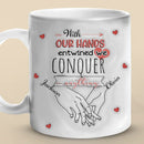 Our Hands Intertwined Our Hearts Connected Couple Personalized Custom 3D Inflated Effect Printed Mug TN050424