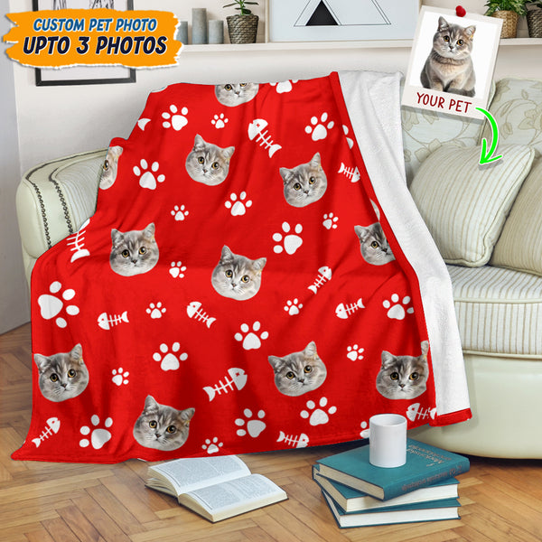 Personalized Upload Pet Photo Sherpa Fleece Blanket HM20092301BF