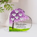 Personalized Grandchilren Are Like Flowers Heart Shaped Acrylic Plaque TL100424