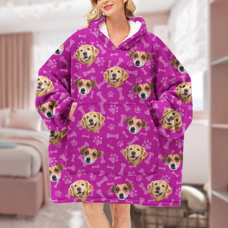 Personalized Upload Photo Dog Cat Hoodie Blanket TL11082302HB