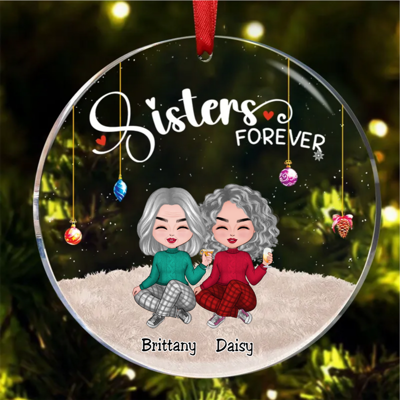 Personalized Sisters - Sisters Forever Christmas Ornament HM16082301OR