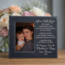 Leather Photo Frame Personalized First Mother’s Day Gift, Keepsake Plaque, Our First Chapter Together TD170301FR