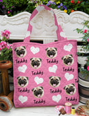 Personalized Upload Pet Photo Quilted Tote Bag TL22092301