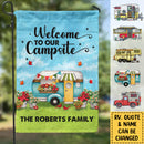 Personalized Happy Campers Camping Flag TL08092301F
