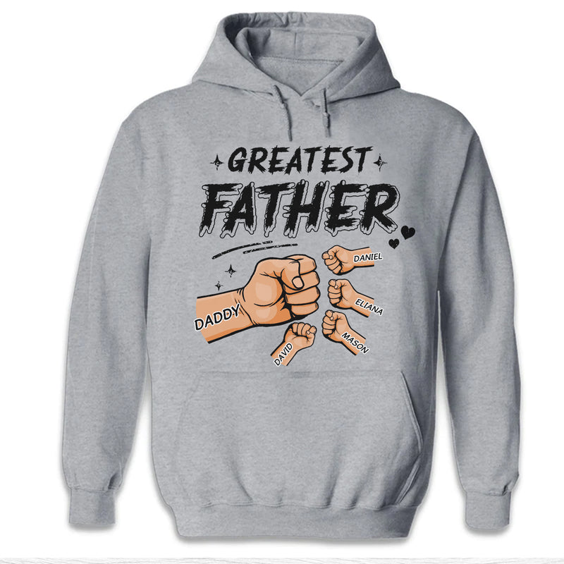 Personalized Custom Amazing Daddy Hands Fist Bump Shirt TL040424