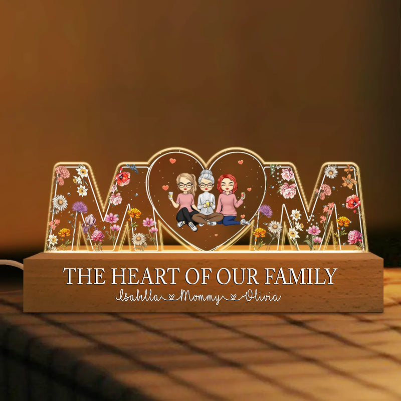 Personalized Custom We Love Mom Acrylic Letters 3D LED Night Light TL160424