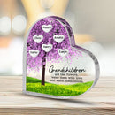 Personalized Grandchilren Are Like Flowers Heart Shaped Acrylic Plaque TL100424