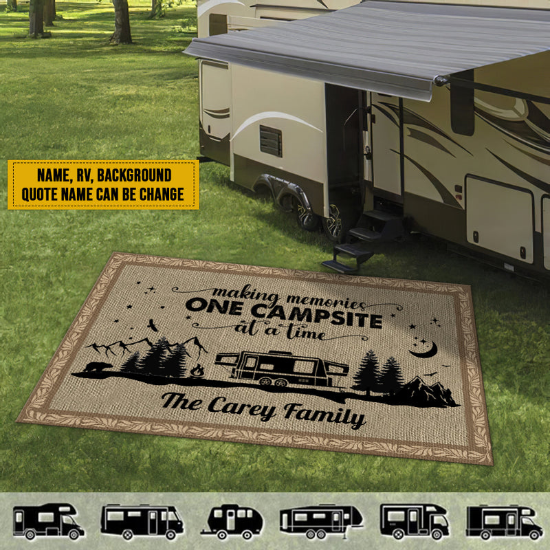 Personalized Happy Campers Camping Patio Mat x0609rg