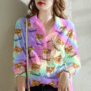 Upload Pet Photos Cotton And Linen Casual Shirt HM14092301