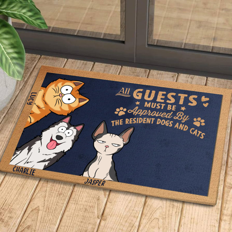 Dog and Cat Personalized Home Decor Doormat TL270324