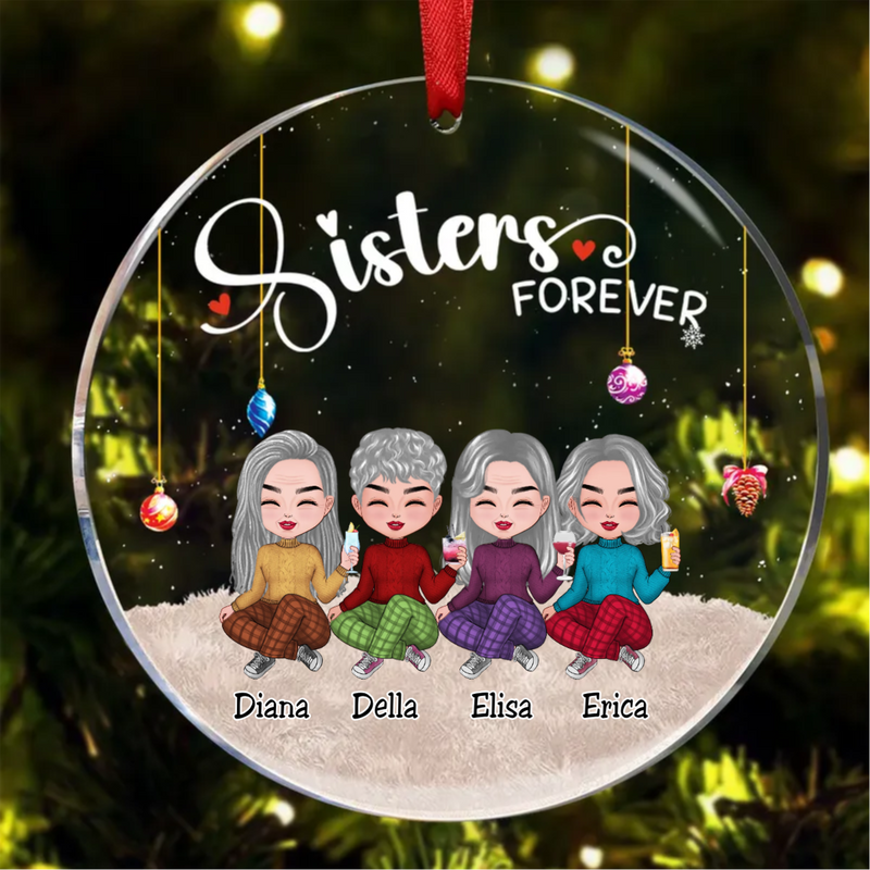 Personalized Sisters - Sisters Forever Christmas Ornament HM16082301OR