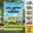 Personalized Happy Campers Camping Flag TL08092301F