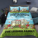 Personalized Happy Campers Camping Quilt Bed Set TL07092301QB