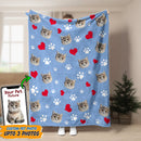 Personalized Upload Pet Photo Sherpa Fleece Blanket HM20092301BF