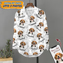 Upload Pet Photos Cotton And Linen Casual Shirt HM14092301