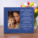 Leather Photo Frame Personalized First Mother’s Day Gift, Keepsake Plaque, Our First Chapter Together TD170301FR