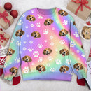 Personalized Upload Pet Photo With Christmas Pattern Sweatshirt HM18092301SS